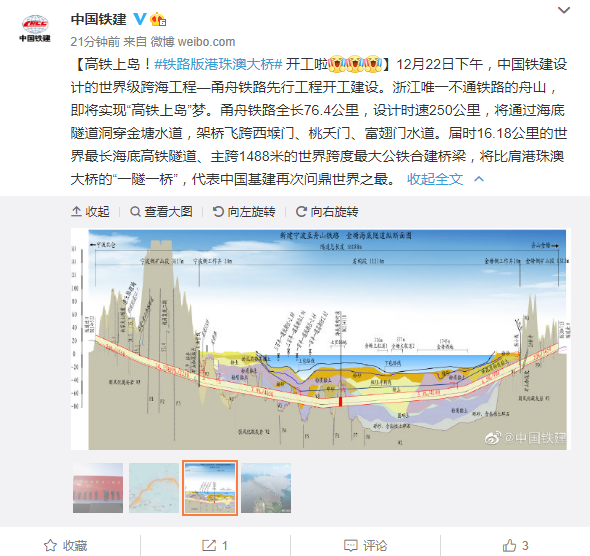 基建狂魔再亮相  世界级跨海工程甬舟铁路开工：最长16.18公里海底隧道-牛魔博客